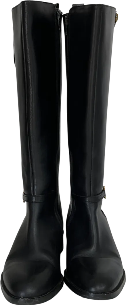 Dune Taylyn - Black Riding Boots With Signature Buckle Detail UK 5 EU 38 👠