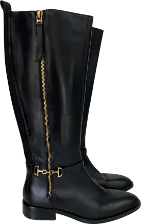 Dune Taylyn - Black Riding Boots With Signature Buckle Detail UK 5 EU 38 👠