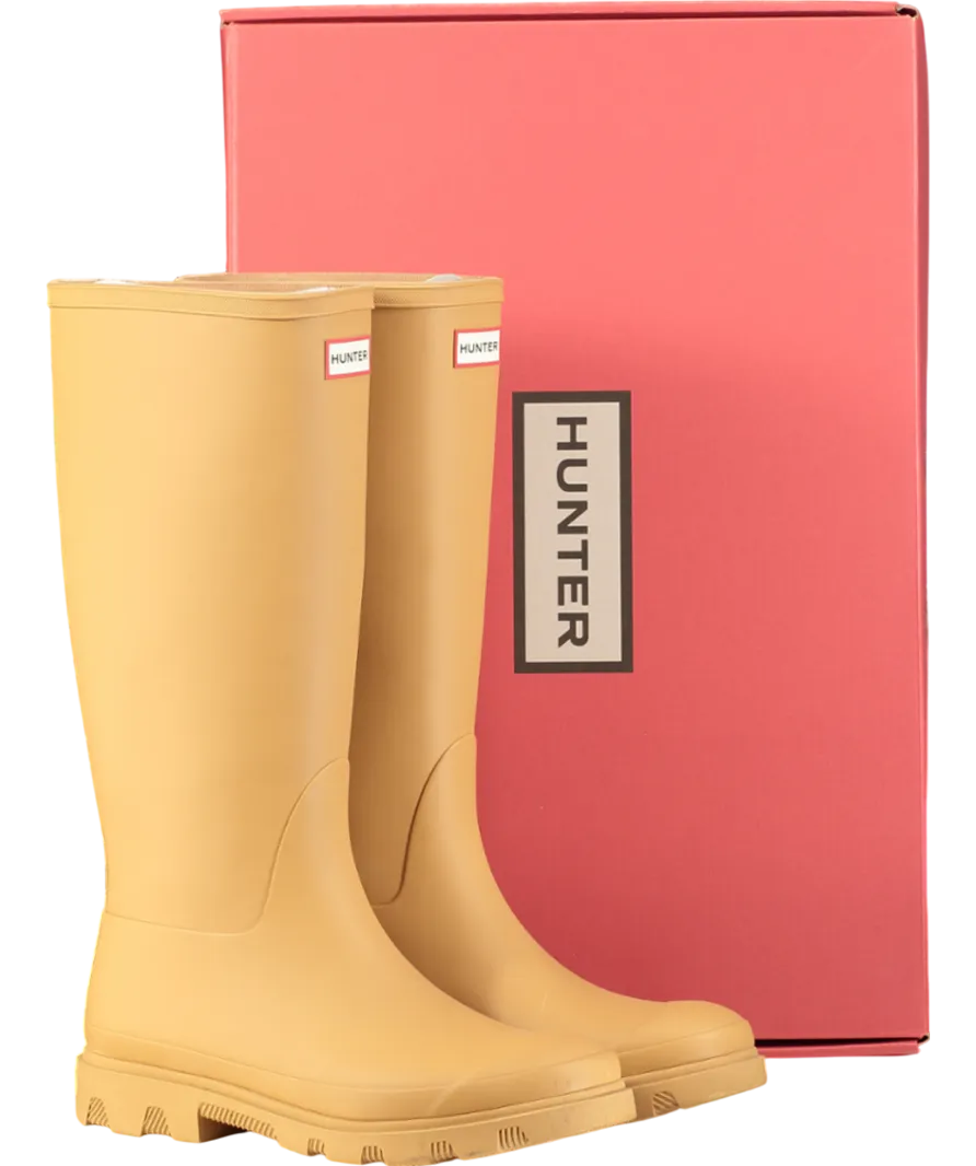 Hunter Beige Women's Downpour Tall Wellington Boot UK 8 EU 41 👠