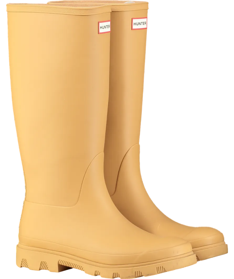 Hunter Beige Women's Downpour Tall Wellington Boot UK 8 EU 41 👠