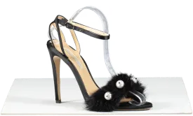 Neil J Rodgers Black Mink Fur And Pearl Detail Heels UK 5 EU 38 👠