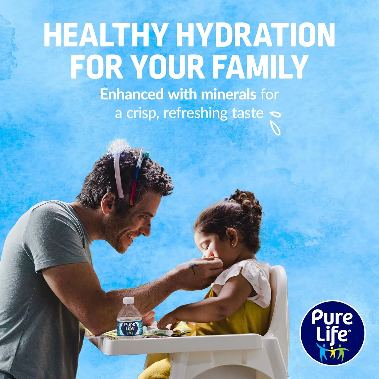 Pure Life Purified Water Bottles, 24 Pack - Still Bottled Water Enhanced with Minerals for a Crisp Taste, Plastic Bottles - 8 Fl Oz