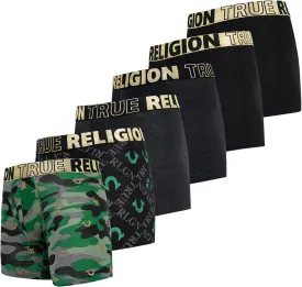 True Religion Mens Boxer Briefs Cotton Stretch Underwear for Men Pack of 6