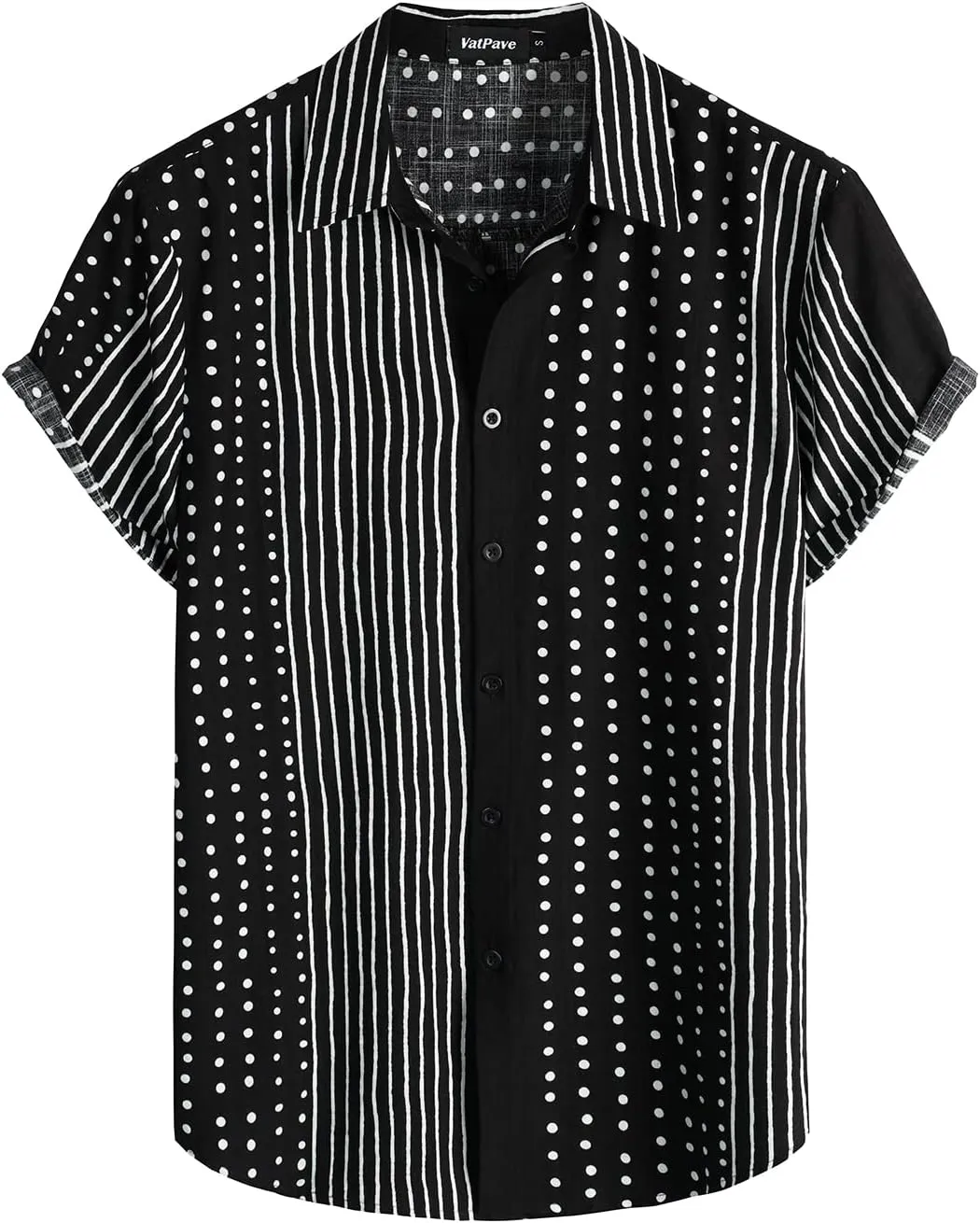 VATPAVE Mens Casual Short Sleeve Button Down Shirts Regular Fit Hawaiian Summer Shirt